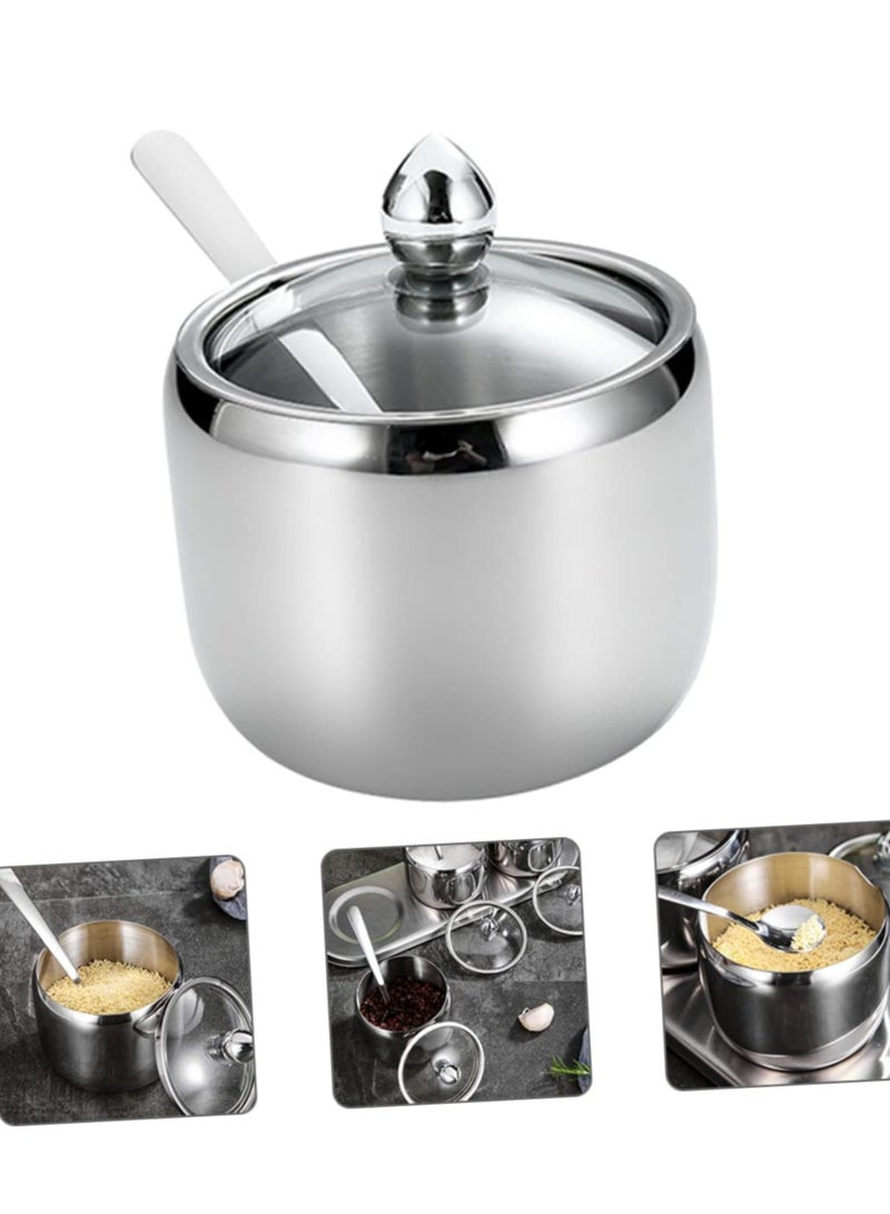 دايتويز برطمان توابل مع أغطية، أوعية توابل صغيرة من الفولاذ المقاوم للصدأ للسكر، أو برطمانات توابل المطبخ. - Image 3