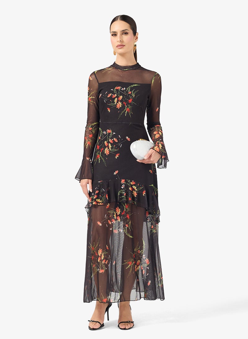 ELLA Floral Print Dress - Image 1