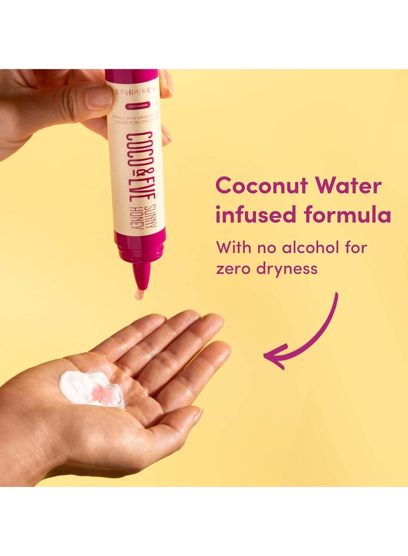 COCO & EVE Eve Sunny Honey Bronzing Face Drops Medium Glow Natural Self Tanning Face Drops Hydrating Hyaluronic Acid Indoor Sunless Moisturizing Self Tanner 30ml - Image 4