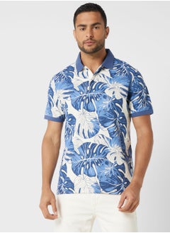 Tropical Printed Polo Shirt