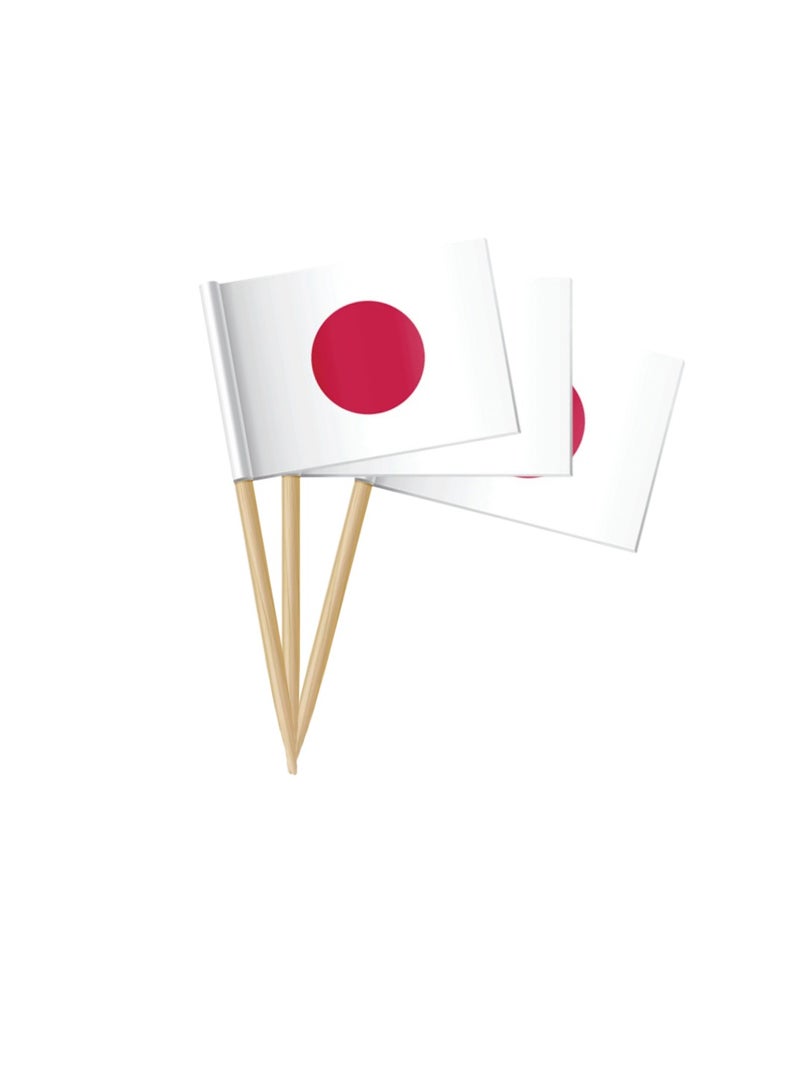 PRINTSHOP4ME Japan Cupcake Toppers For National Day Decorations–Toothpick Cupcake Toppers–Perfect For Celebrations,Parties And Events–Mini Stick Flags For Decorating Cupcakes,Cakes And Desserts - Image 1