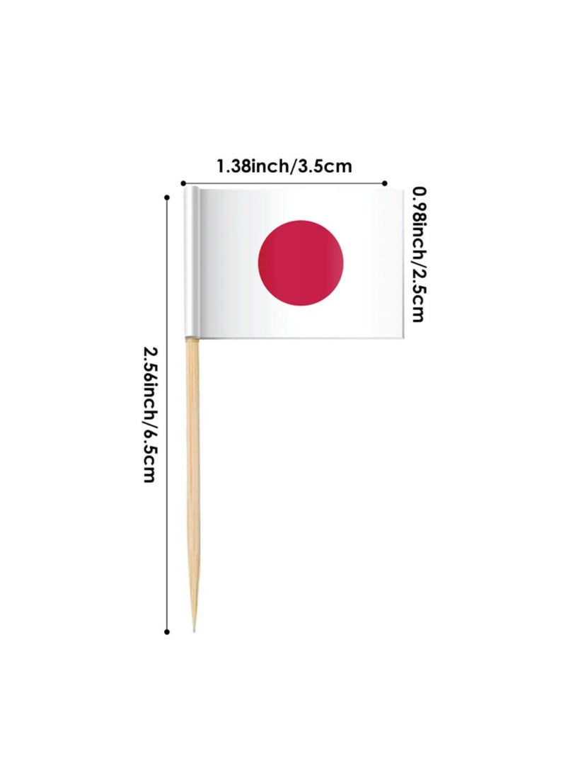 PRINTSHOP4ME Japan Cupcake Toppers For National Day Decorations–Toothpick Cupcake Toppers–Perfect For Celebrations,Parties And Events–Mini Stick Flags For Decorating Cupcakes,Cakes And Desserts - Image 5