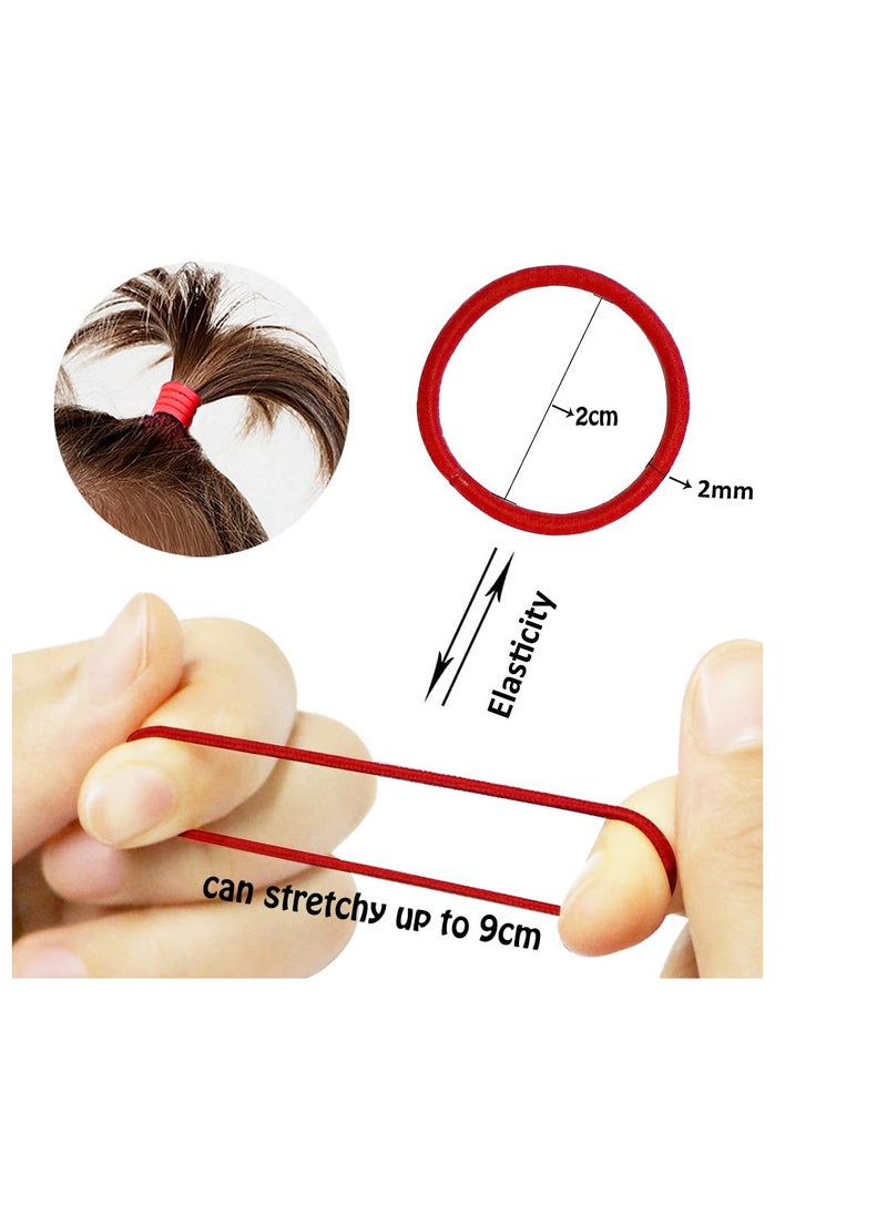 WillingTee - 200PCS Small Hair Ties,No Crease Baby Hair Ties,Elastic Hair Ponytail Holder Hair Accessories for Baby Girls Infants Toddlers Kids - Image 1