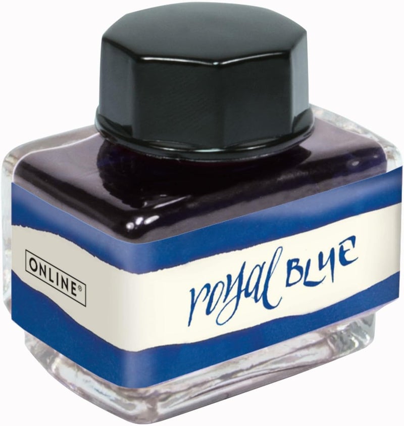 Online 17115/3 Ink bottle Inspiration Line, ink colour ROYAL BLUE, in bottle 15 ml, in high quality packaging - Image 1