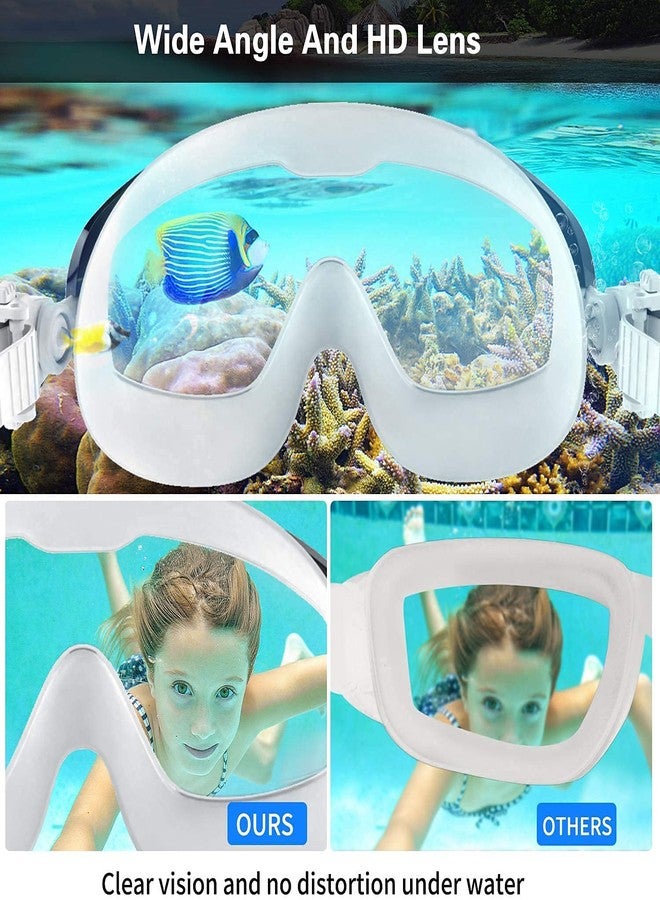 Overa Swim Goggles, No Leak Swimming Goggles, Anti-Fog and Anti-UV Wide View Swim Goggles for Kids Soft Silicone Frame Adjustable Strap Swimming Goggles with earplugs - Image 2
