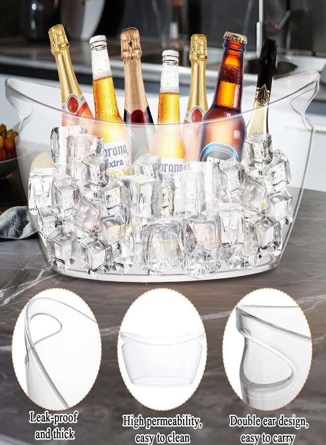 مجموعة دلوين من دلاء الثلج من MIVIDE للحفلات، دلو ثلج شفاف سعة 6 لتر مع مغرفتين، دلو كبير للشمبانيا، دلو ثلج لمستلزمات بار الميموزا، بار الكوكتيل، المشروبات - Image 3