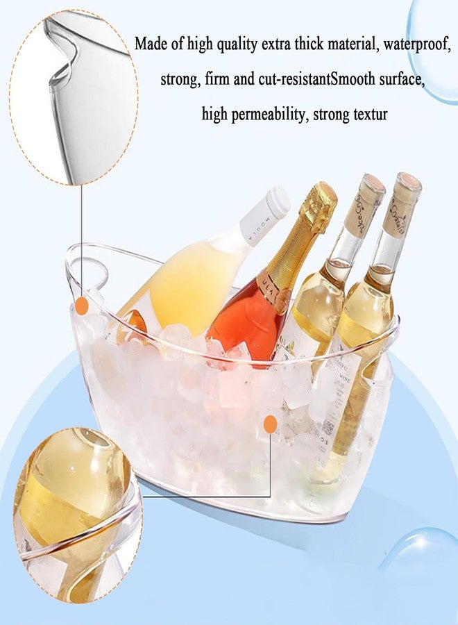 مجموعة دلوين من دلاء الثلج من MIVIDE للحفلات، دلو ثلج شفاف سعة 6 لتر مع مغرفتين، دلو كبير للشمبانيا، دلو ثلج لمستلزمات بار الميموزا، بار الكوكتيل، المشروبات - Image 4