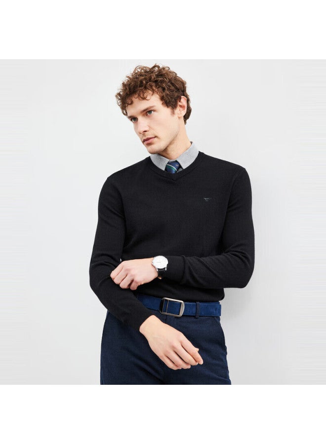 Septwolves Septwolves Men's Thin Sweater [pure Wool] V-neck Warm, Draping, Soft, Comfortable Business Casual Woolen Clothing  - Image 1