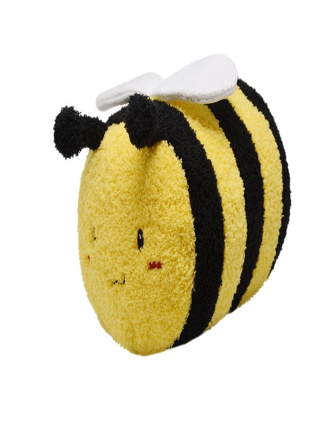 YONLIT Fuzzy Bumblebee Stuffed Animal with Smile Face and White Wings Super Cute Plush Bee Toy Excellent Gifts for Kids or Honey 12 Inch - Image 3
