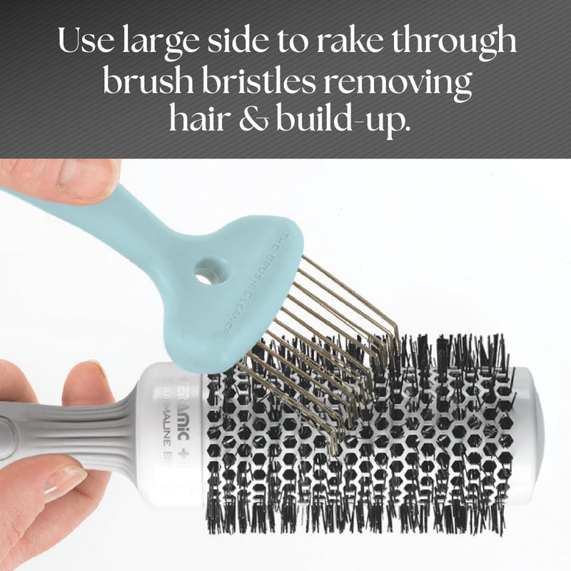 Olivia Garden The Brush Cleaner - Hair Brush Cleaner Tool for All Brush Sizes and Models - Removes Build-Up - 2 Tools in 1 - Beauty Care Accessories - Blue - Image 3