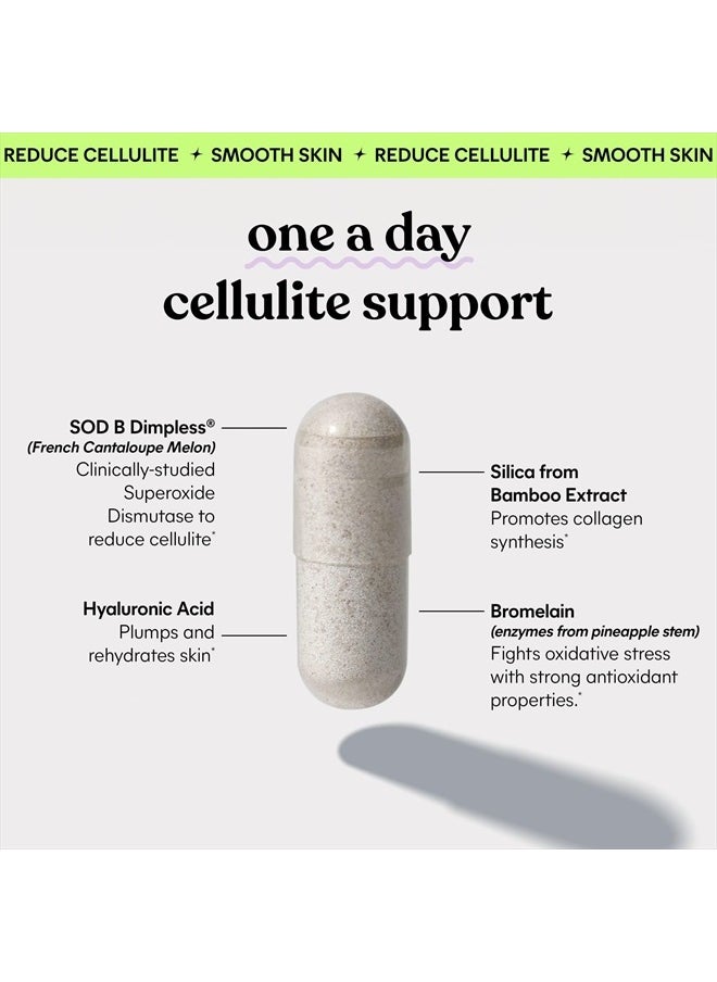 Lemme Smooth Anti Cellulite Capsules for Women, Smooth Legs & Thighs, Reduce Cellulite & Crepey Skin w/Clinically Studied SOD & Silica (1 Month Supply 30 ct)  - Image 3