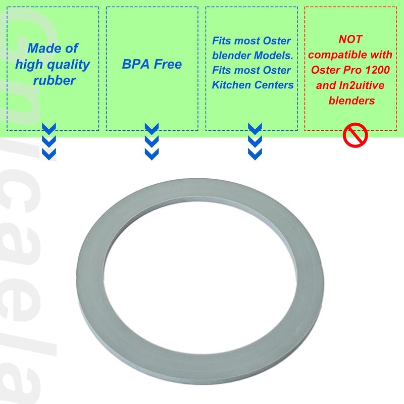Gnicaela Blender Gasket Replacement Parts, Rubber Ring Seal Rings Blender Accessories for Oster and Osterizer Blender (4 Pieces) - Image 4