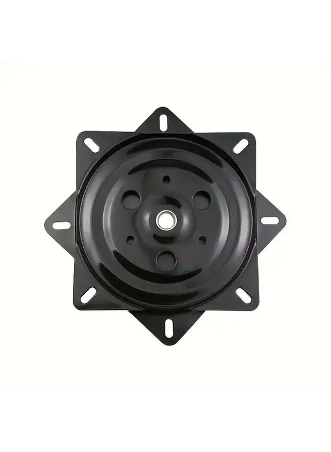 Black Heavy Duty 6 Inch Rotating Chair Seat 360 Swivel Base Sturdy Iron Construction - Image 1