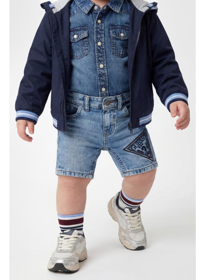 GUESS Infant Denim Shorts - Image 4