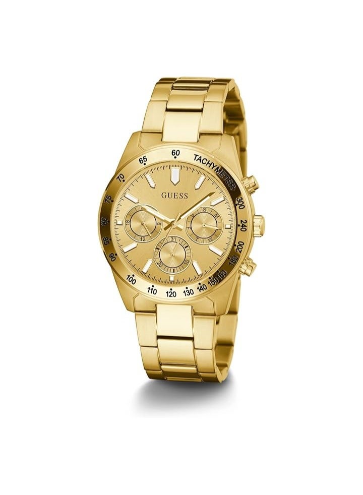جس ساعة GUESS متعددة الوظائف مقاس 42 مم، باللون الذهبي - Image 5
