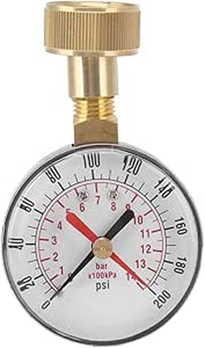 Water Pressure Gauge 0-200 PSI Hydraulic Tester with 3/4 Female Thread for Pool Garden - Image 1