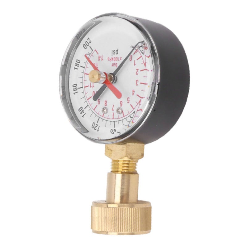 Water Pressure Gauge 0-200 PSI Hydraulic Tester with 3/4 Female Thread for Pool Garden - Image 3