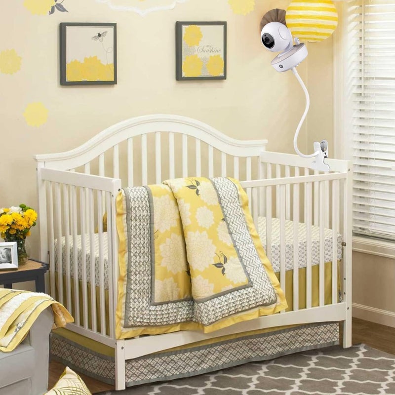 wochel Universal Baby Monitor Mount for ANMEATE SM24 Arlo Motorola Owlet Cam and Most Other Baby Monitors Flexible Gooseneck Baby Monitor Holder for Crib Without Tools or Wall Damage - Image 4