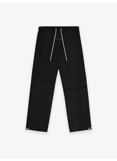 Fear God Essentials 2024 Loose-fit Casual Drawstring Trousers High Street Style Other Material FOG black woven cotton loose trousers