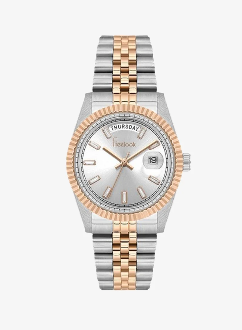 Freelook Paris Freelook - Jolie Women's Watch | Steel Case | Stainless Steel Band | Silver & Round Dial | Analog | Quartz | Mineral Glass | Premium Luxury Watch | Ideal Gift | Water Resistant 30 Meters