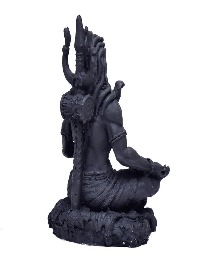ZIG-ZAG Zig Zag Mahayogi Shiva Sculpture - 3.5 Inch Shiv Shankar Bholenath Mahadev Resin Statue for Car Dashboard, Home, Office, Black - Image 5