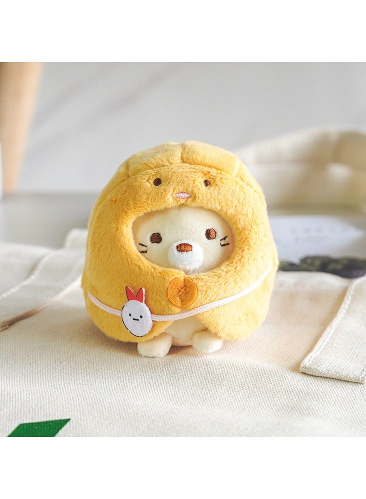 general Cute Corner Creatures Fried Shrimp Plush Keychain Doll, Cartoon Toy, and Bag Pendant