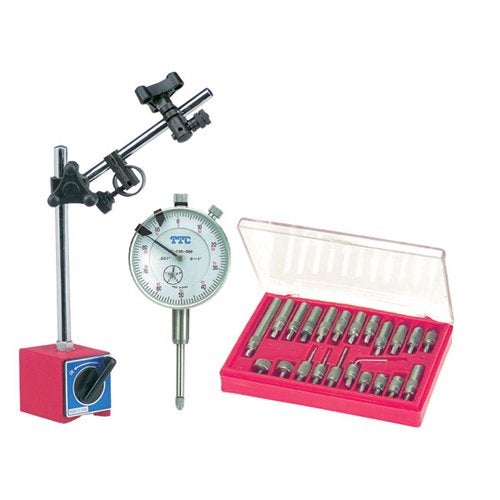 TTC TTC Magnetic Base 1Travel AGD Dial Indicator  22 Piece Point Set 