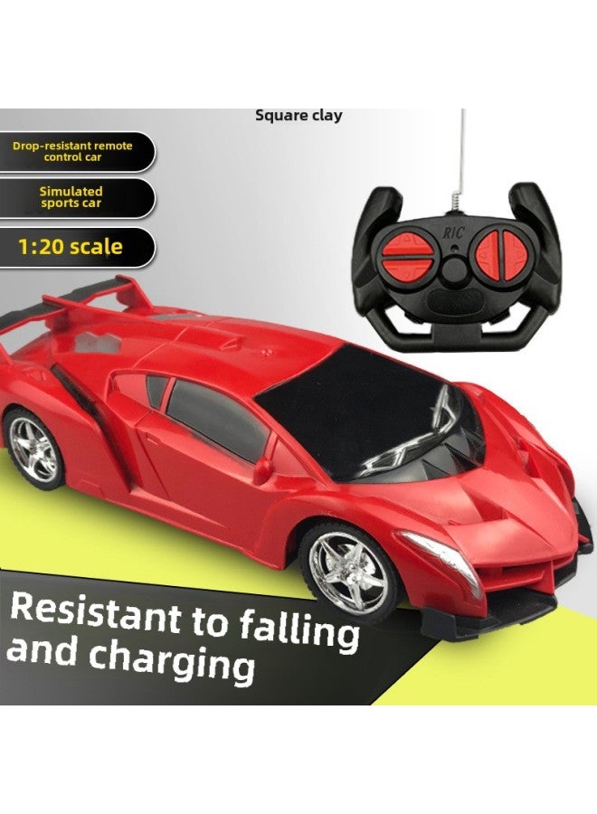 Loquat Remote Control Car Children's Toy Car Rechargeable Boy's Remote Control Car Drift Racing Car Kids Electric Car Toy-Color: Blue Bugatti + Led Headlight-Scale:Rechargeable Version (1 Set Of Rechargeab - Image 2