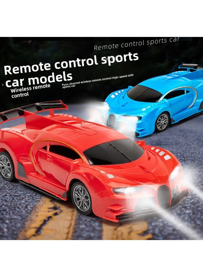 Loquat Remote Control Car Children's Toy Car Rechargeable Boy's Remote Control Car Drift Racing Car Kids Electric Car Toy-Color: Blue Bugatti + Led Headlight-Scale:Rechargeable Version (1 Set Of Rechargeab - Image 3
