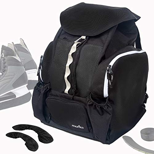 Athletico Hockey Backpack - Large Backpack to Carry Hockey Equipment Including Skates (Black) - Image 1