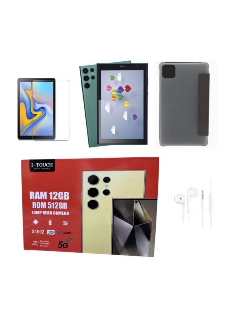 I-TOUCH ITouch Smart Tablet S1002 10.1-Inch Android 13 Tab | 12GB RAM 512GB ROM | Dual SIM 5G LTE + Wi-Fi | MAL400 GPU | With PU Protective Cover | Powerful Tablet for Study, Gaming & Work – Blue - Image 2