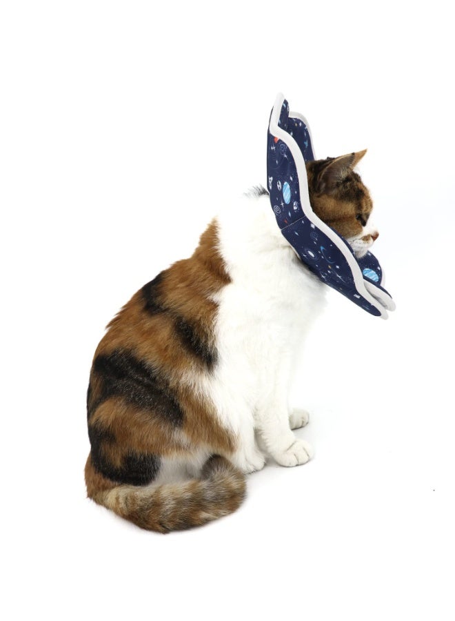 Soft Cat Cone  (S） Adjustable Recovery Collar After Surgery, Prevents Licking Injuries, Protects Cat Neck Cone, Suitable For Comfortable Pets Such As Cats And Dogs Elizabeth Collar (Small Size) S 5.9-9 inches is suitable for pets weighing 4-8 pounds，Blue - Image 5