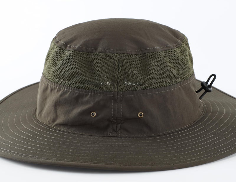 Home Prefer UPF50+ Mens Sun Hat Wide Brim Fishing Hat for Men Sun Protection Hat Light Weight Bucket Hat for Garden Hiking Camping Safari Army Green - Image 5