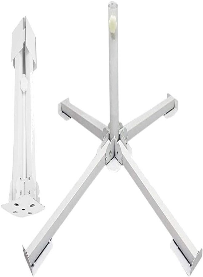 RAINPOPSON Outdoor Garden Umbrella With Stand Big Size Patio Garden Umbrella (Red, White) 8Ft - Image 4