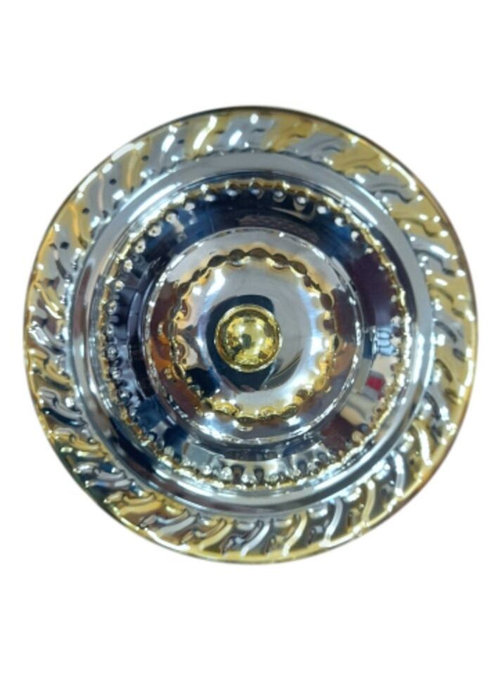 جاز تمرية ذهبى مدور منقوش كبير - Image 5