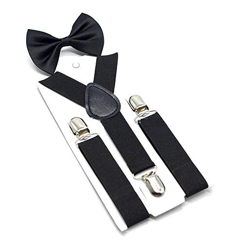 CLOTHERA Black Suspender and Bow Tie Set with Red Hat for 1yrs to 2yrs - Image 2