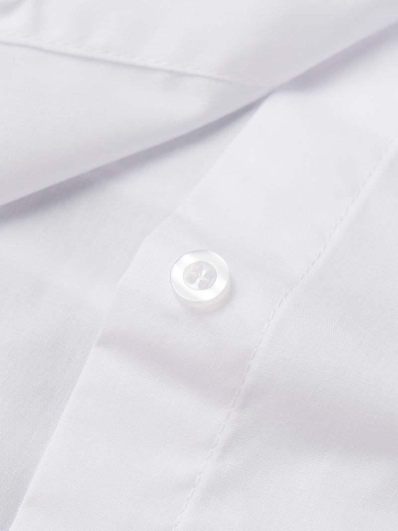 SUNNOW Women's Button Down Shirt Casual Cinched Waist Blouse Work Top, Stylish Office & Casual Shirt (US, Alpha, Small, Regular, Regular, White) - Image 4