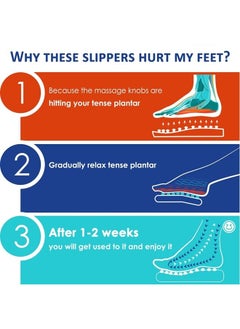BYRIVER Acupuncture Massage Slippers Sandals Slides Shoes Mat, Arthritis Plantar Fasciitis Foot Neuropathy Pain Relief Massager for Circulation, Mothers Fathers Day Gift for Mom Dad(05S)  - Image 2