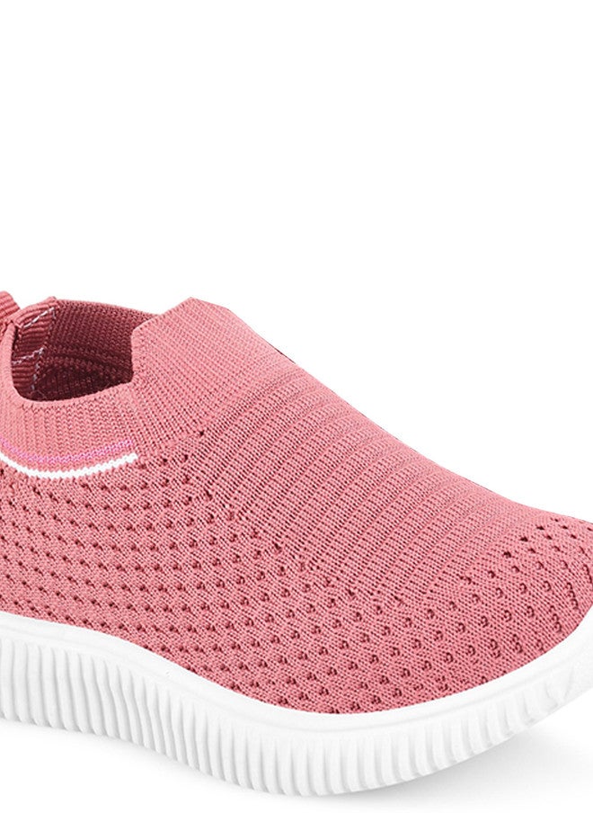 KATS Boys Peach-Coloured Perforated Slip-On Sneakers - Image 5