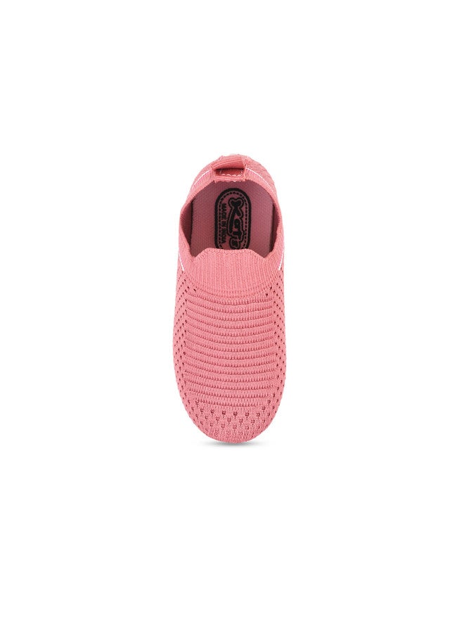 KATS Boys Peach-Coloured Perforated Slip-On Sneakers - Image 4