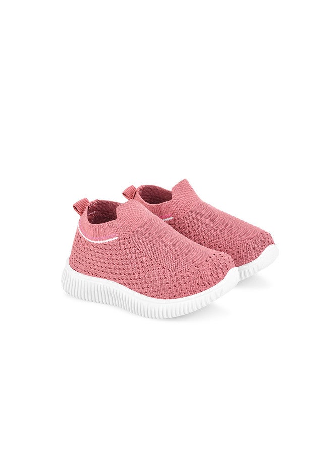 KATS Boys Peach-Coloured Perforated Slip-On Sneakers - Image 2