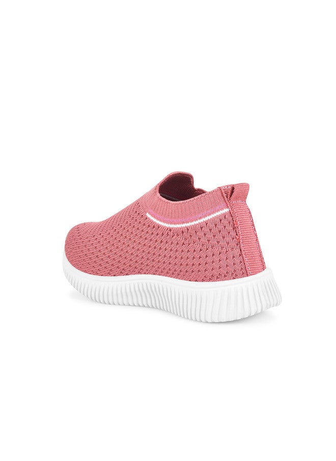 KATS Boys Peach-Coloured Perforated Slip-On Sneakers - Image 3