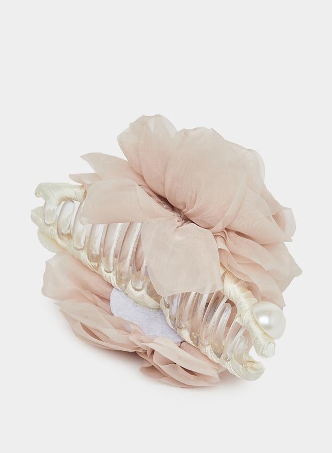 ستايلي مشبك شعر بيج مزين بالزهور - Image 1