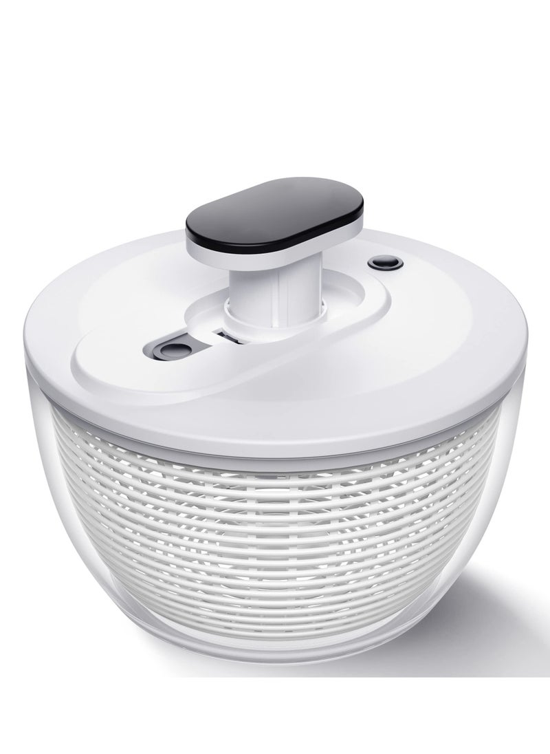 Generic - Salad Spinner Large 6L, Manual Lettuce Spinner for Vegetable Prepping, One-Handed Pump Fruit Spinner, Quick Drying Salad Leaves with Bowl and Colander - Image 1