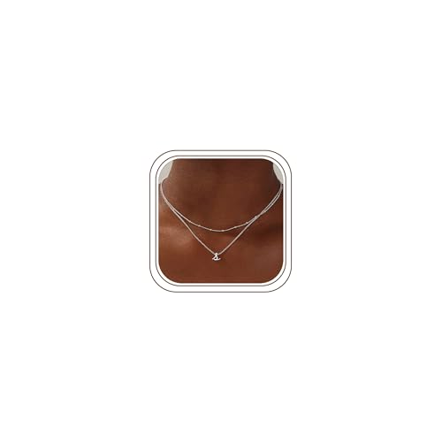 Yoosteel Silver Initial Necklaces for Women Trendy, Dainty 14K White Gold Plated Layered Initial Necklaces Letter S Pendant Necklace Jewelry for Women Personalized Birthday Gifts - Image 1