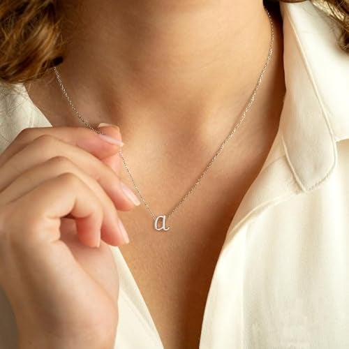 Yoosteel Silver Initial Necklaces for Women Trendy, Dainty 14K White Gold Plated Layered Initial Necklaces Letter S Pendant Necklace Jewelry for Women Personalized Birthday Gifts - Image 4