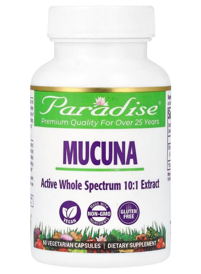 Paradise Herbs Mucuna 60 Vegetarian Capsules