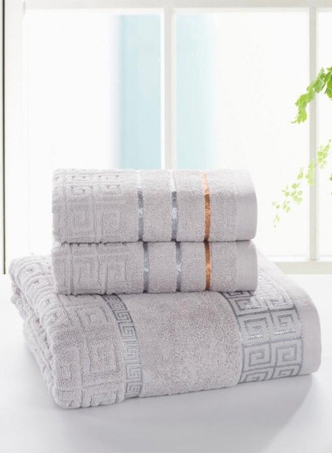 DUNISO Premium Bath Towel Set for Bathroom, Hotel, Spa & Gym,100% Cotton Bathroom Towel Set ,1Bath Towels, 2 Washcloths,Towel 34 * 70cm/Bath towel 70 * 140cm - Image 4