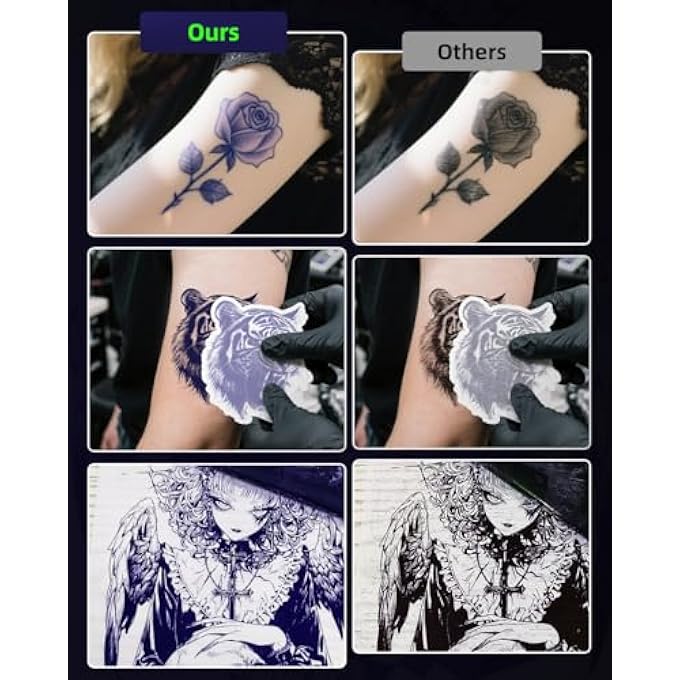 TATTOO PRINTER BLUETOOTH, TATTOO STENCIL PRINTER, P84 TATTOO PRINTER SKIN TATTOO PRINTER THERMAL PRINTER FOR BEGINNERS - COMPATIBLE WITH ANDROID IOS MACOS WINDOWS - Image 3