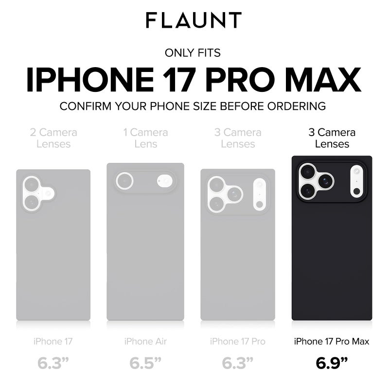 Flaunt Official Square Protective Case - Compatible with iPhone 17 Pro Max - Compatible with MagSafe & Wireless Charging - Drop-Tested & Shockproof - (Tortoise Shell) - Image 3